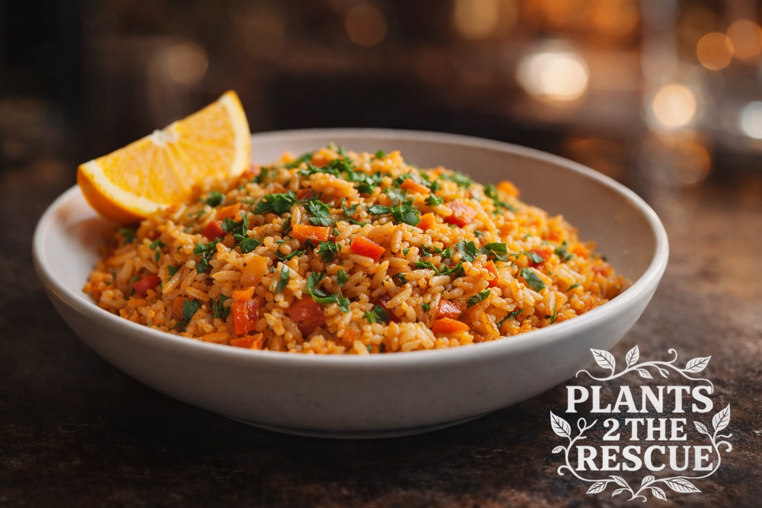 Spanish Rice Vs. Orange Rice Vegan Orange Spanish Rice | Plants 2 the Rescue